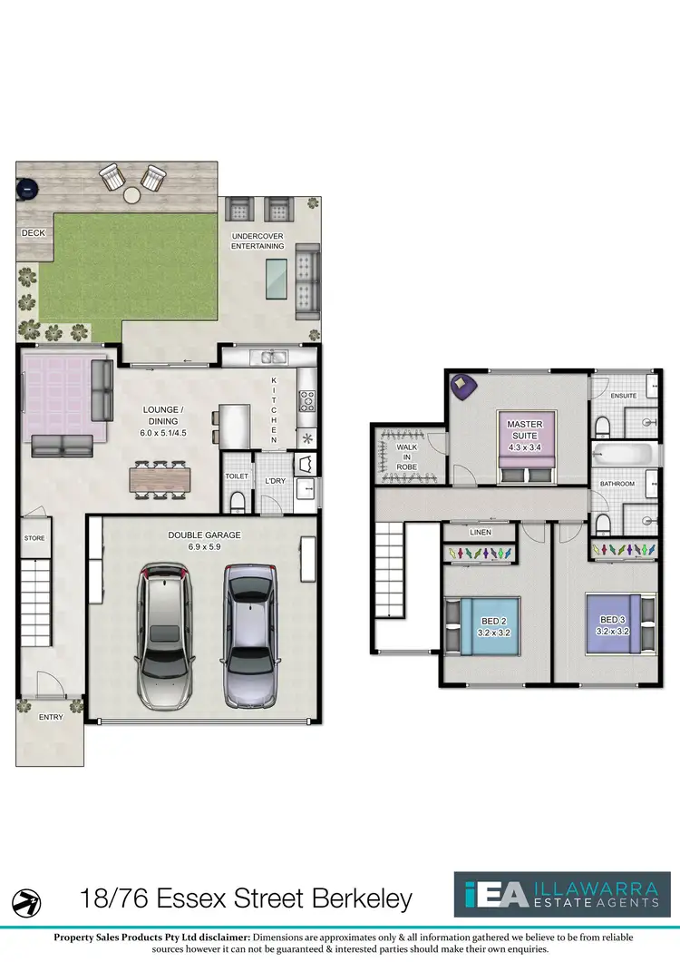 Floorplan of Homely townhouse listing, 18/76 Essex Street, Berkeley NSW 2506