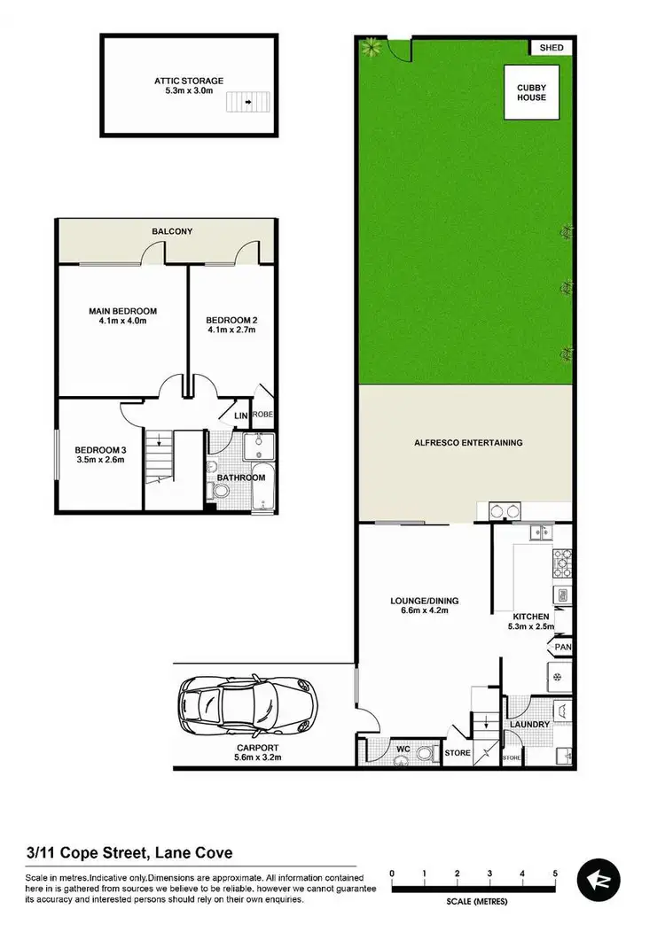 Floorplan of Homely townhouse listing, Unit 3/11-13 Cope Street, Lane Cove NSW 2066