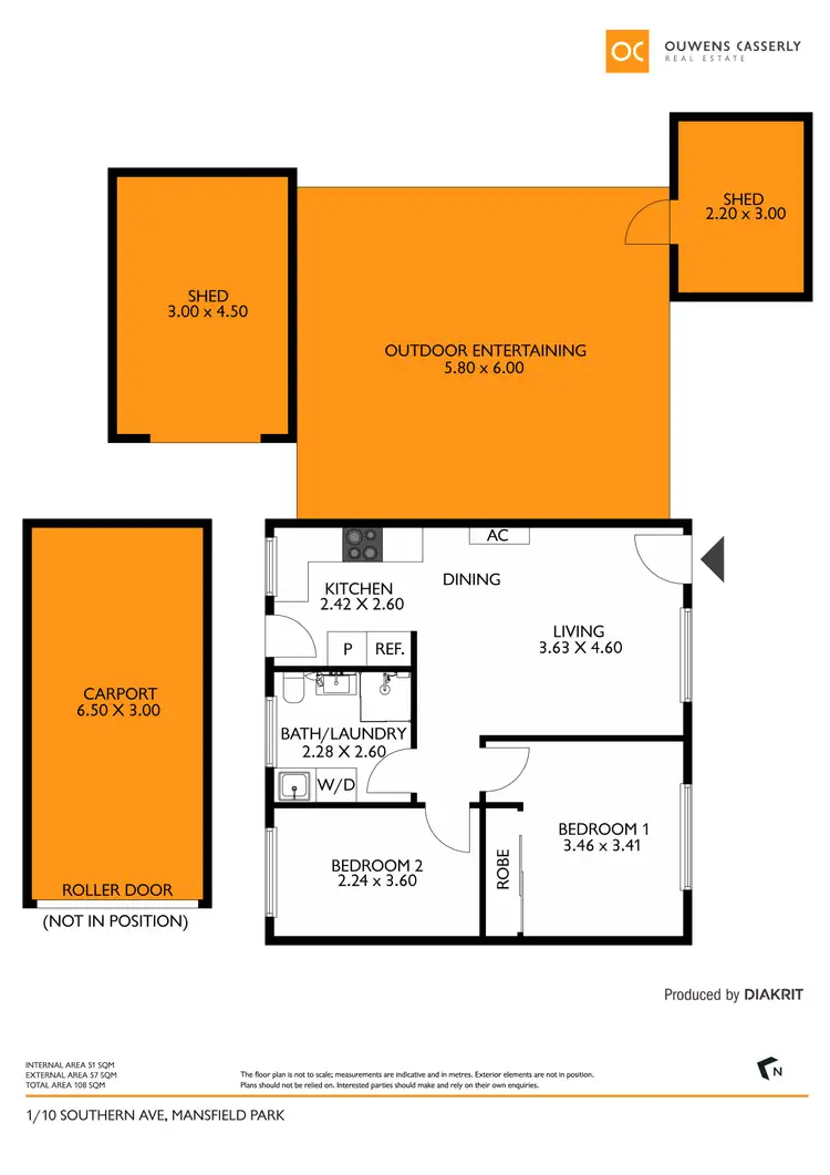 Floorplan of Homely unit listing, 1/10 Southern Avenue, Mansfield Park SA 5012