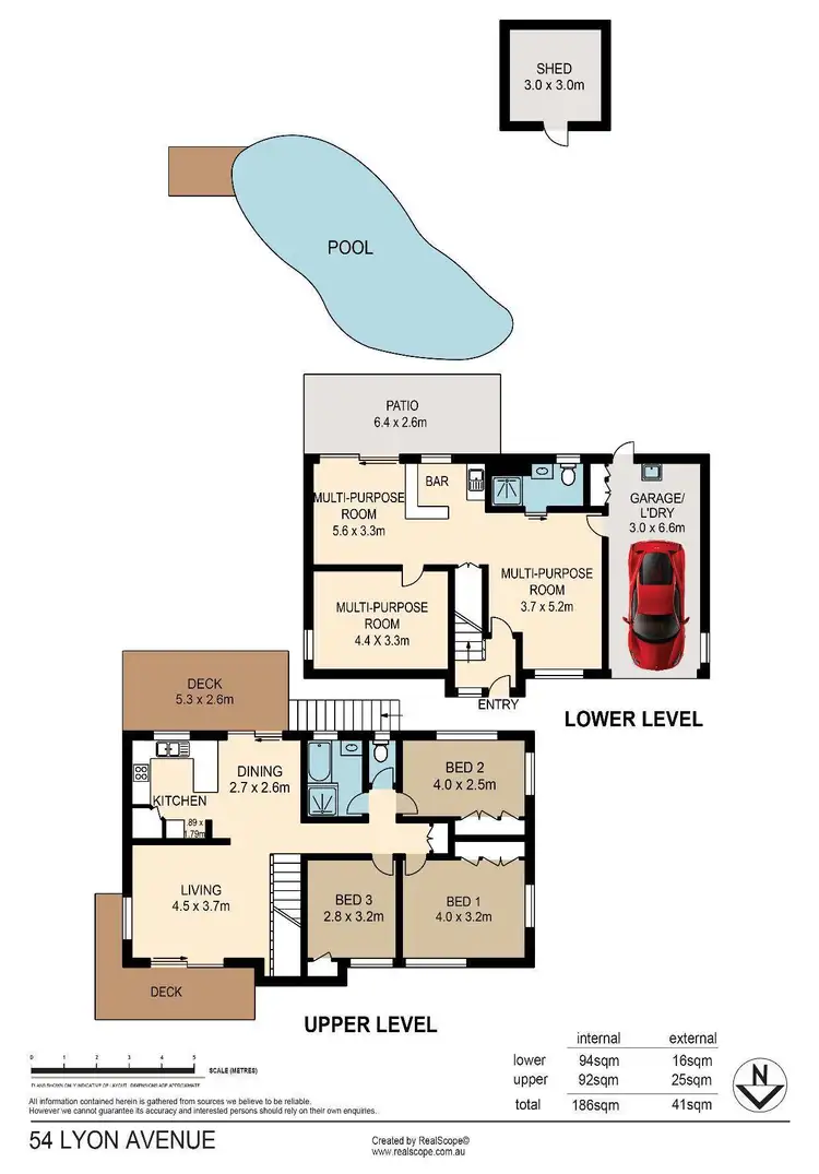 Floorplan of Homely house listing, 54 Lyon Avenue, Oxley QLD 4075