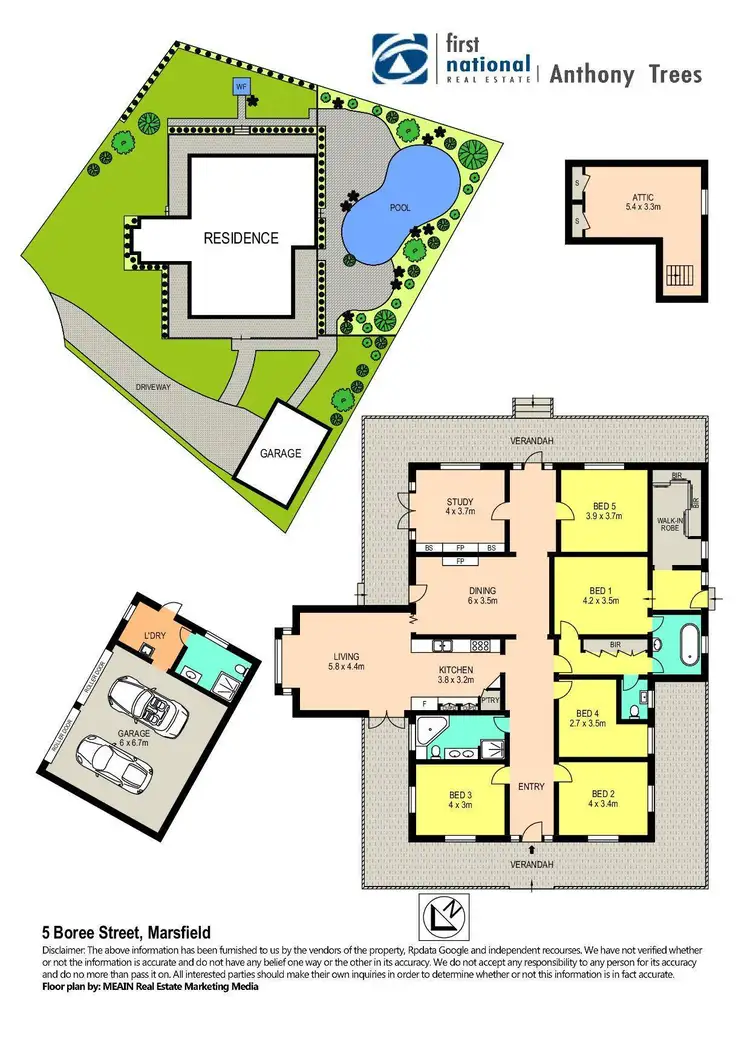 Floorplan of Homely house listing, 5 Boree Street, Marsfield NSW 2122