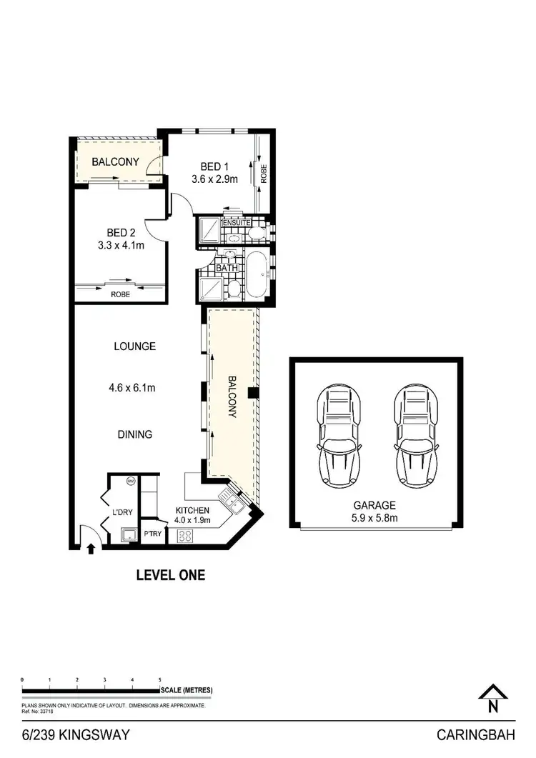 Floorplan of Homely unit listing, 6/239 Kingsway, Caringbah NSW 2229