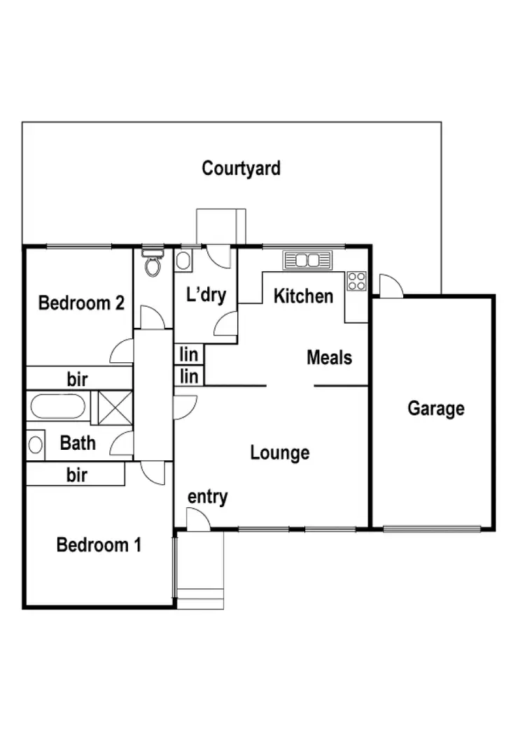 Floorplan of Homely unit listing, 2/16 O'connell Street, Kingsbury VIC 3083