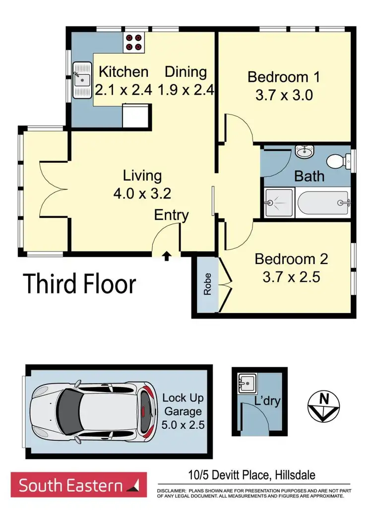 Floorplan of Homely unit listing, 10/5 Devitt Place, Hillsdale NSW 2036