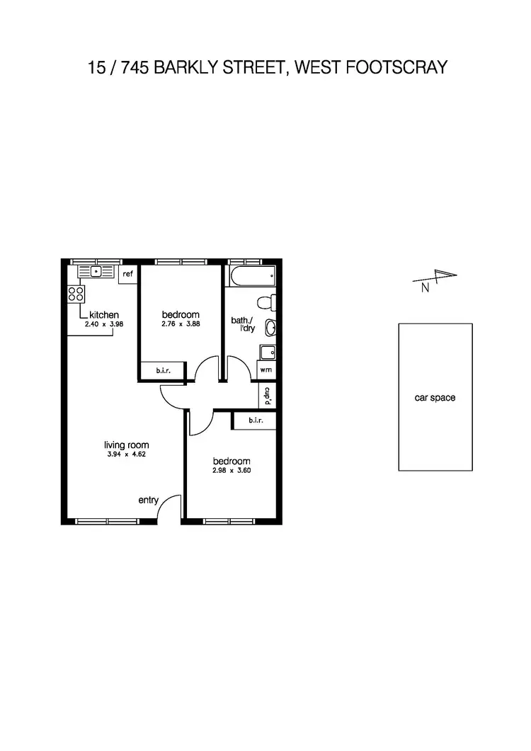 Floorplan of Homely apartment listing, 15/745 Barkly Street, West Footscray VIC 3012