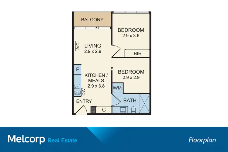 Floorplan of Homely apartment listing, 2210/25 Therry Street, Melbourne VIC 3000
