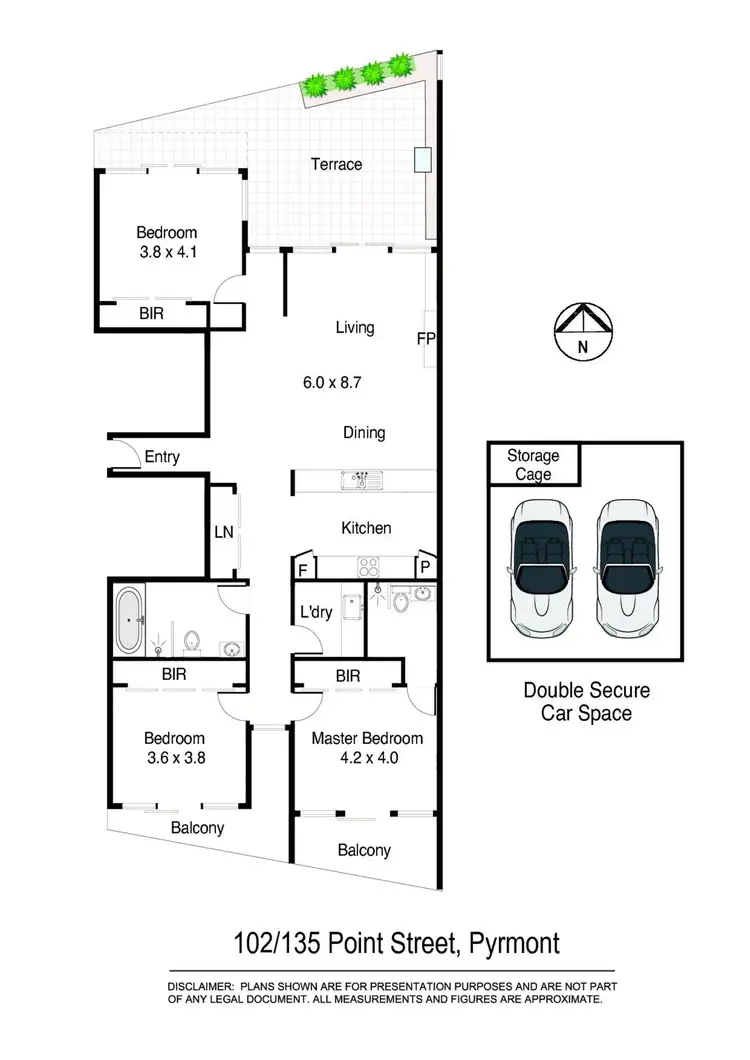 Floorplan of Homely unit listing, 102/135 Point Street, Pyrmont NSW 2009