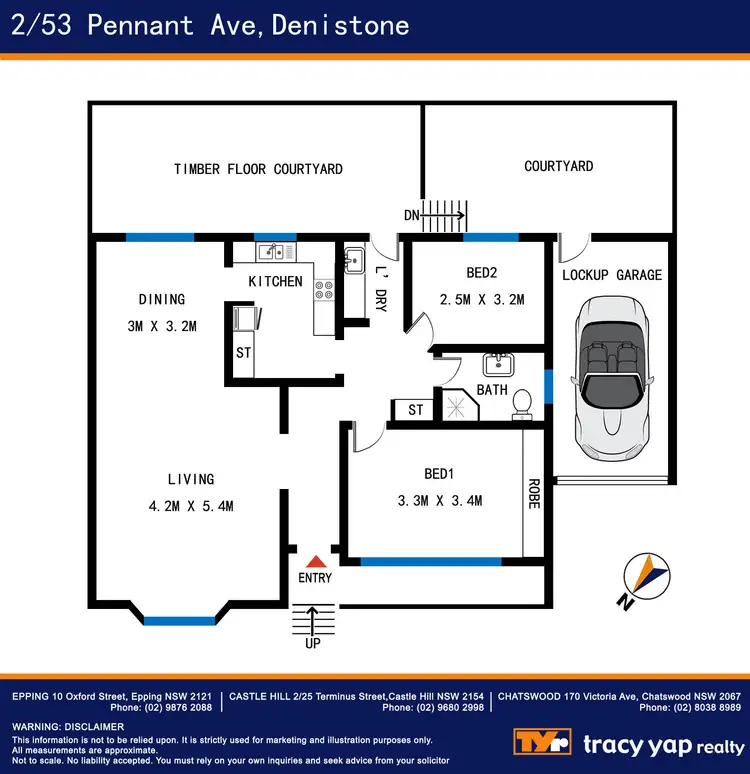 Floorplan of Homely villa listing, 2/51-53 Pennant Avenue, Denistone NSW 2114