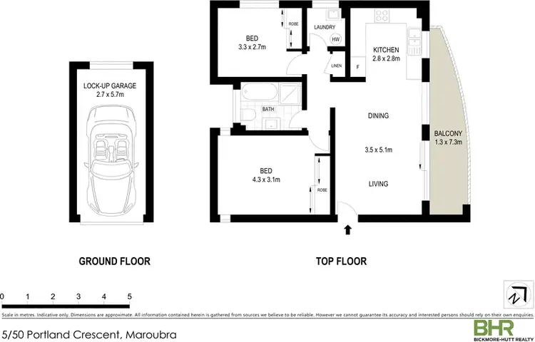 Floorplan of Homely apartment listing, 5/50 Portland Crescent, Maroubra NSW 2035
