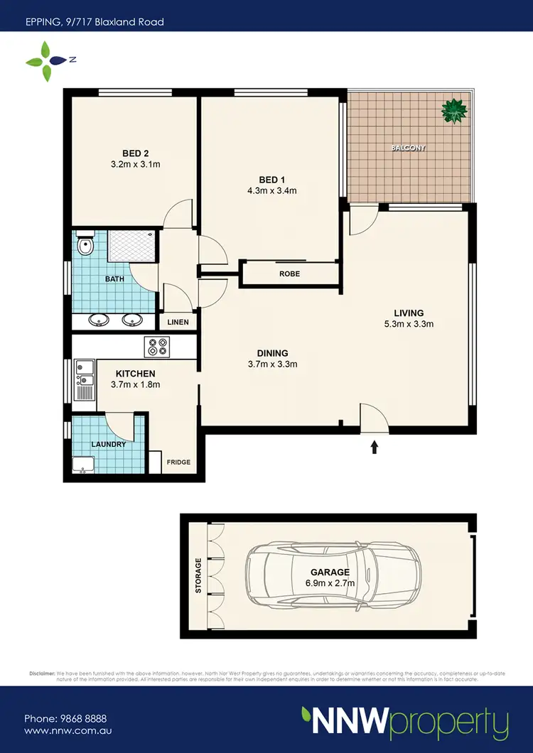 Floorplan of Homely unit listing, 9/717 Blaxland Road, Epping NSW 2121