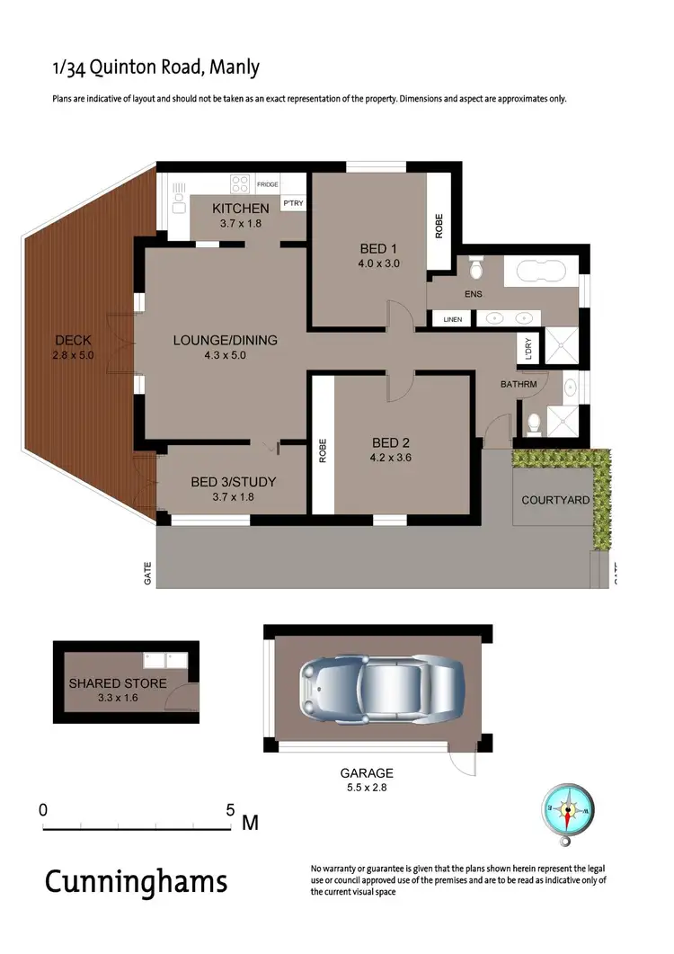 Floorplan of Homely semi-detached listing, 1/34 Quinton Road, Manly NSW 2095