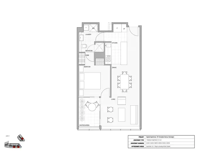 Floorplan of Homely apartment listing, Unit 203E/103-105 Doncaster Avenue, Kensington NSW 2033
