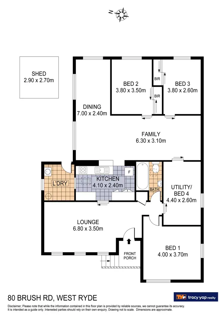 Floorplan of Homely house listing, 80 Brush Road, West Ryde NSW 2114