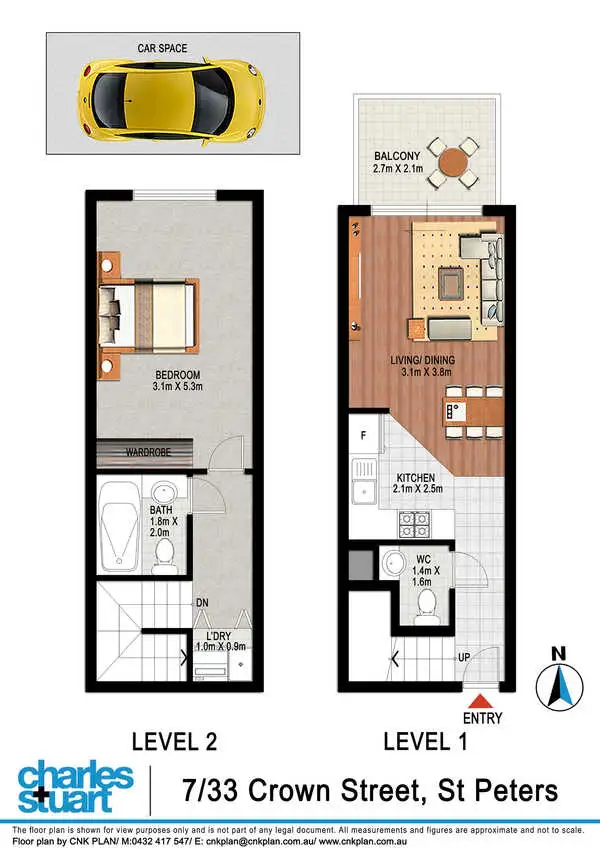 Floorplan of Homely apartment listing, 7/33 Crown Street, St Peters NSW 2044