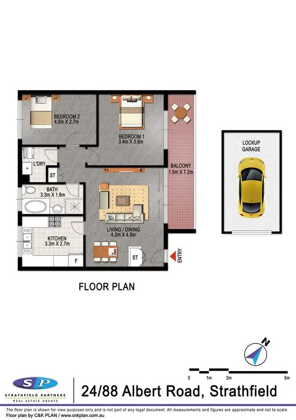 Floorplan of Homely unit listing, 24/88 Albert Road, Strathfield NSW 2135