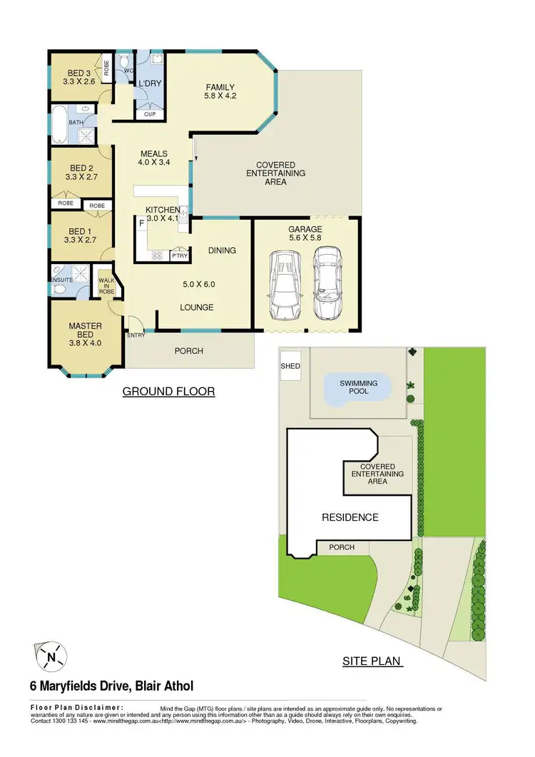 Floorplan of Homely house listing, 6 Maryfields Drive, Blair Athol NSW 2560