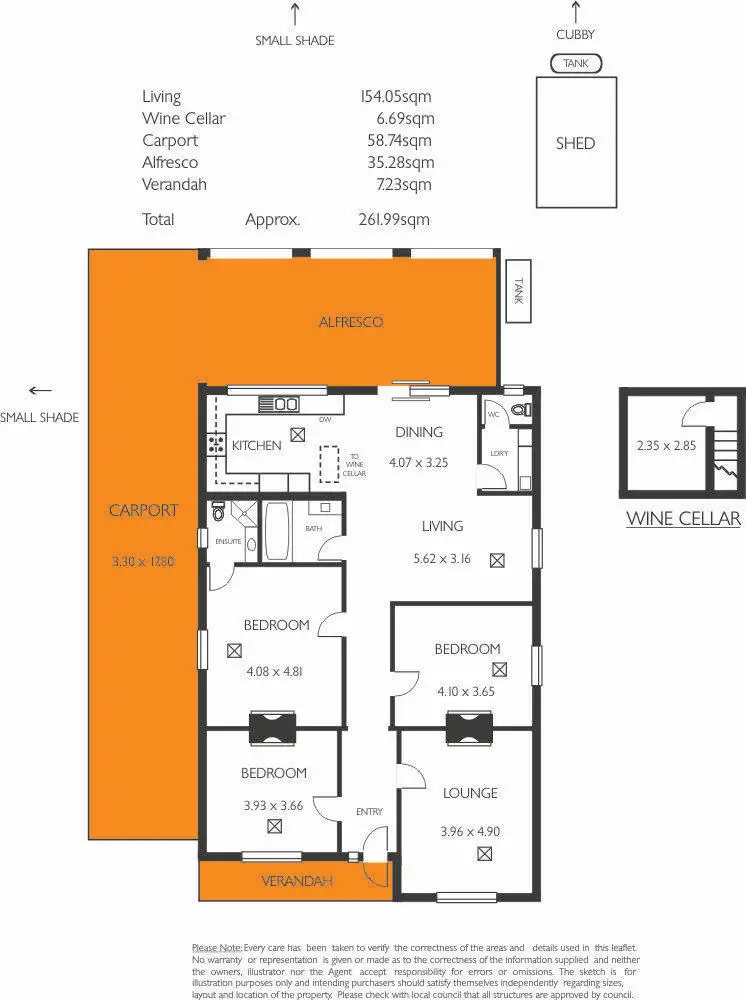 Floorplan of Homely house listing, 124 First Avenue, Joslin SA 5070