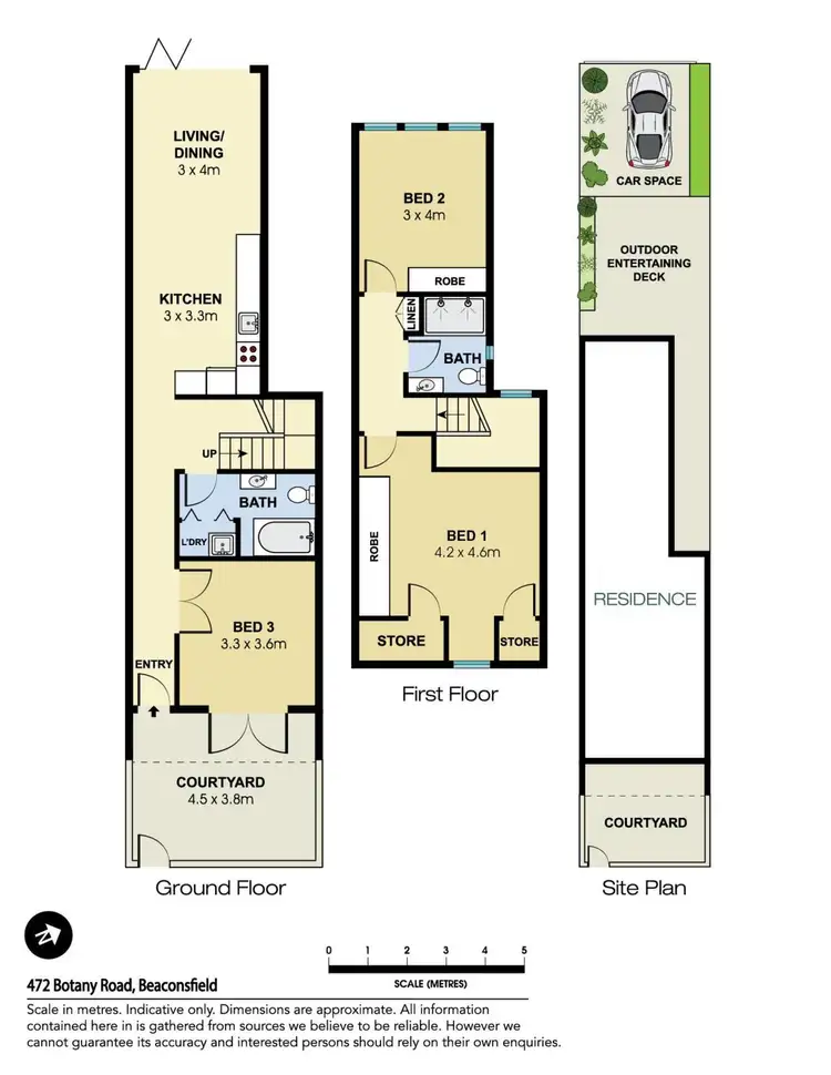 Floorplan of Homely terrace listing, 472 Botany Road, Beaconsfield NSW 2015