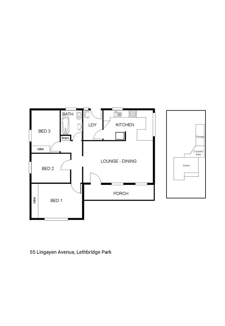 Floorplan of Homely house listing, 55 Lingayen Avenue, Lethbridge Park NSW 2770
