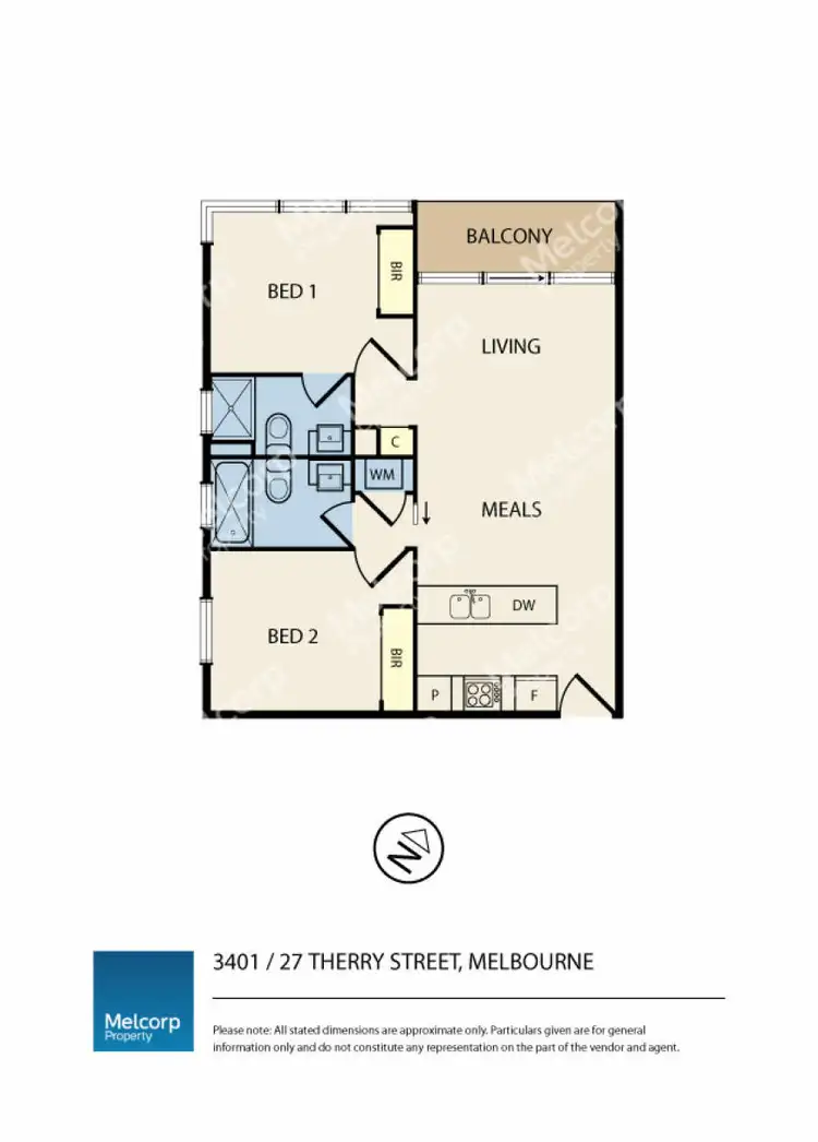 Floorplan of Homely apartment listing, 3401/27 Therry Street, Melbourne VIC 3000