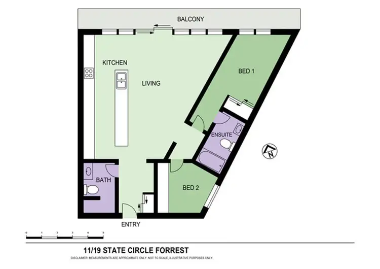 Floorplan of Homely apartment listing, 11/19 State Circle, Forrest ACT 2603
