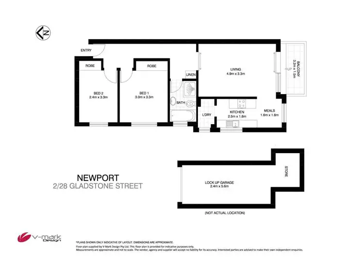 Floorplan of Homely unit listing, 2/28 Gladstone Street, Newport NSW 2106