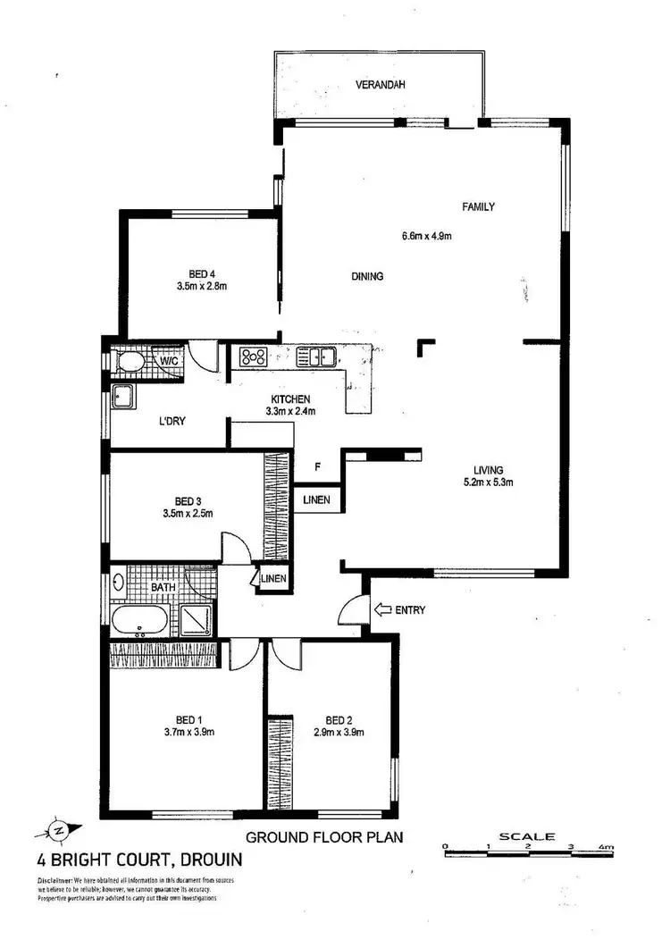 Floorplan of Homely house listing, 4 Bright Court, Drouin VIC 3818