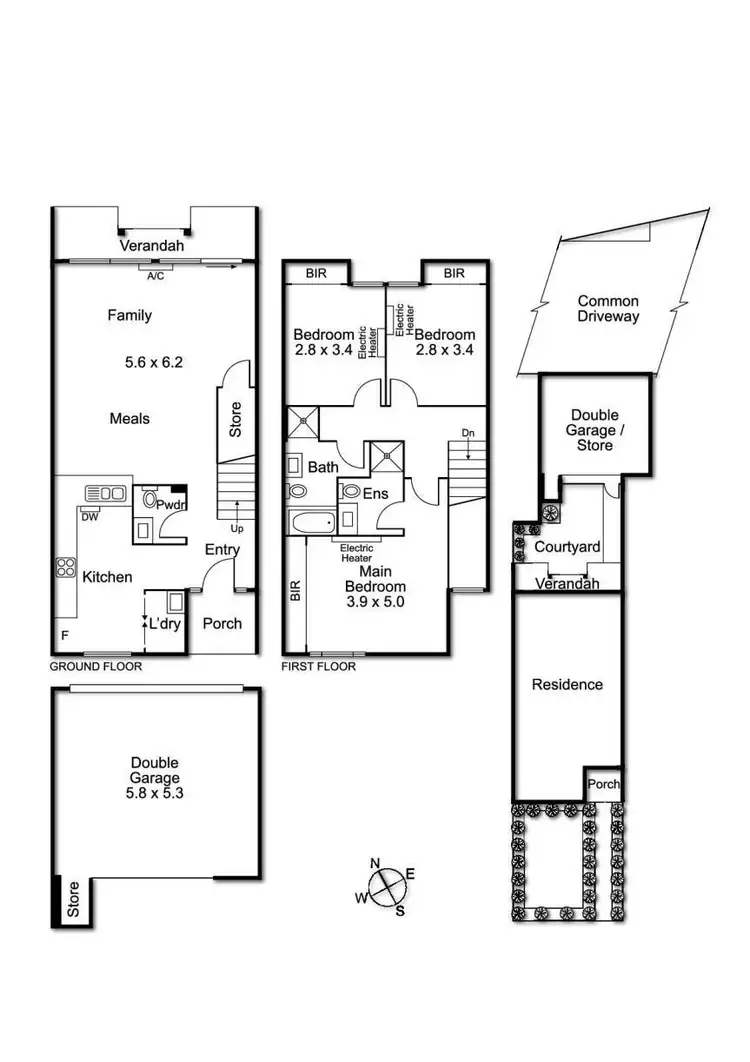 Floorplan of Homely townhouse listing, 2/136 Hickford Street, Reservoir VIC 3073