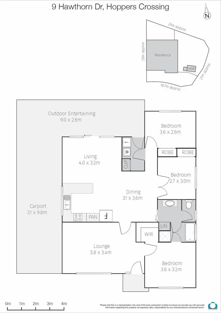 Floorplan of Homely house listing, 9 Hawthorn Drive, Hoppers Crossing VIC 3029