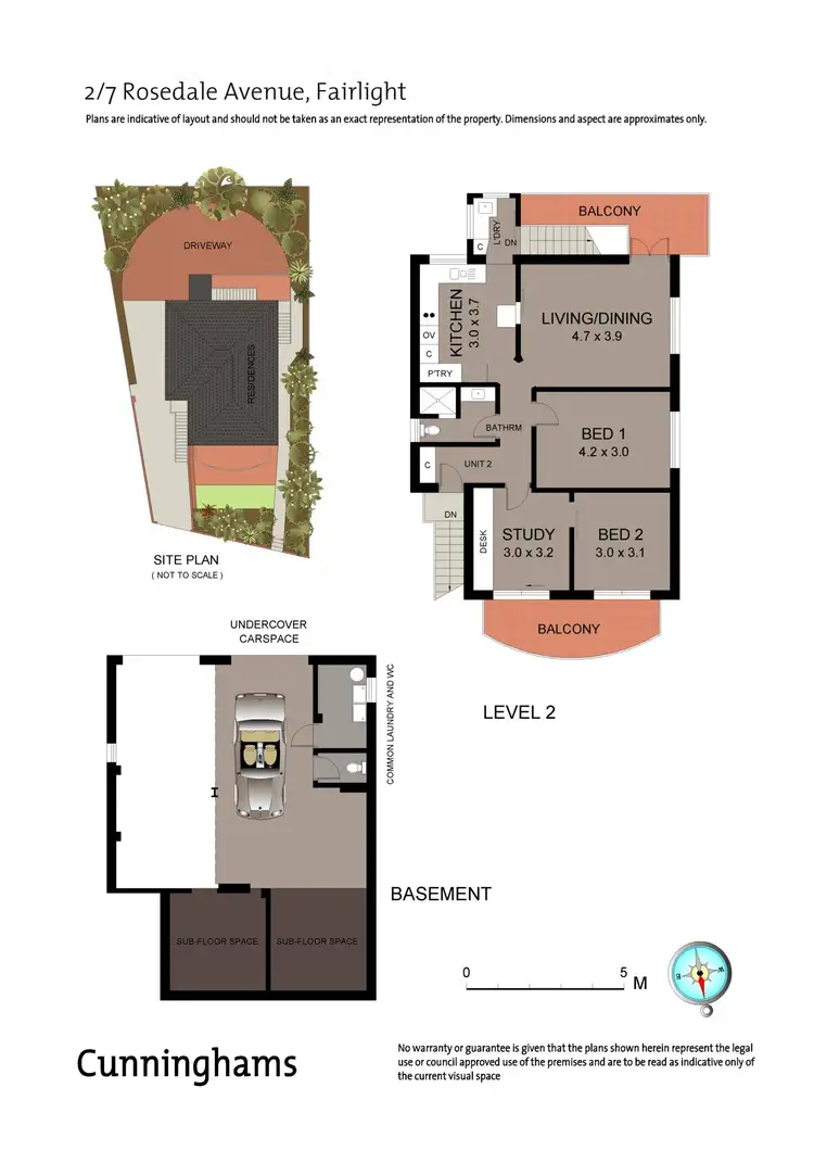 Floorplan of Homely semi-detached listing, 2/7 Rosedale Avenue, Fairlight NSW 2094
