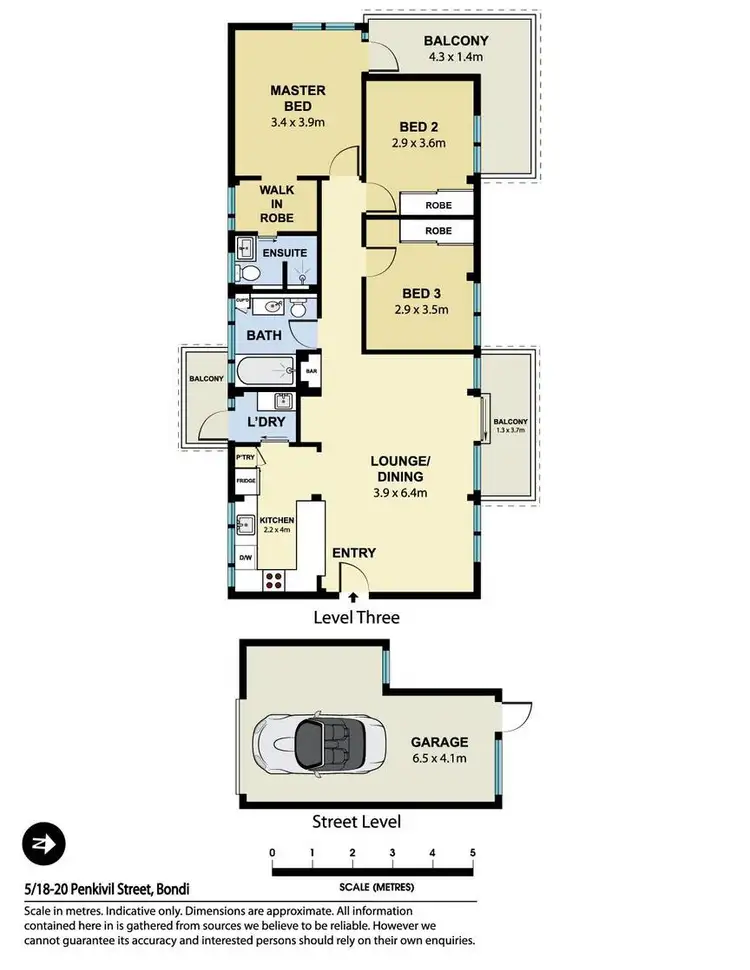 Floorplan of Homely apartment listing, 5/18-20 Penkivil Street, Bondi Beach NSW 2026