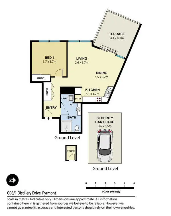 Floorplan of Homely apartment listing, Unit G08/1 Distillery Drive, Pyrmont NSW 2009
