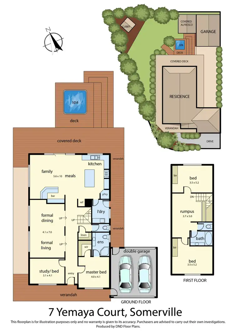 Floorplan of Homely house listing, 7 Yemaya Court, Somerville VIC 3912