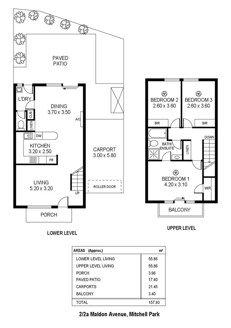 Floorplan of Homely house listing, 2/2A Maldon Avenue, Mitchell Park SA 5043