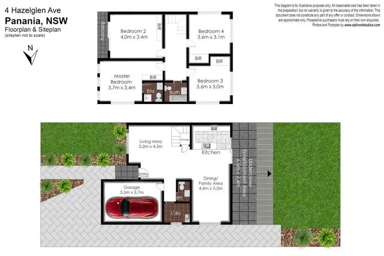 Floorplan of Homely semi-detached listing, 4 Hazelglen Avenue, Panania NSW 2213