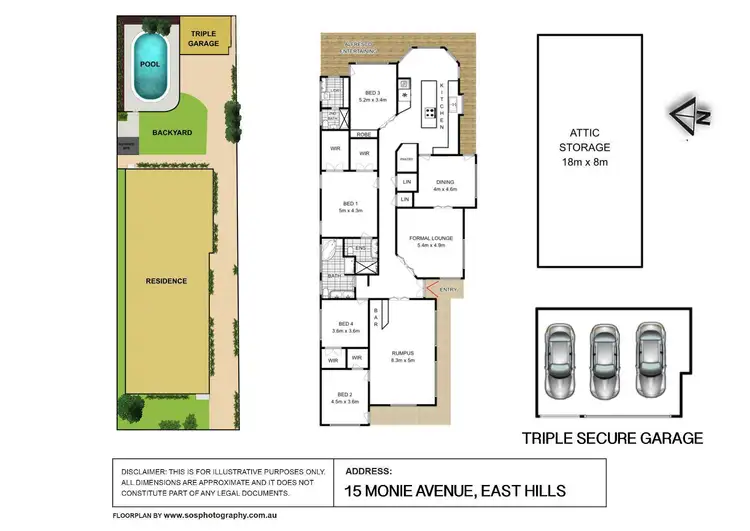 Floorplan of Homely house listing, 15 Monie Avenue, East Hills NSW 2213