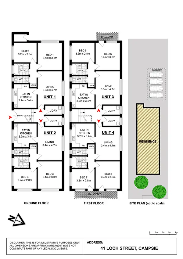 Floorplan of Homely block of units listing, 41 Loch Street, Campsie NSW 2194