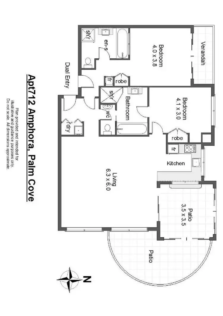 Floorplan of Homely apartment listing, 712/49-63 Williams Esplanade, Palm Cove QLD 4879