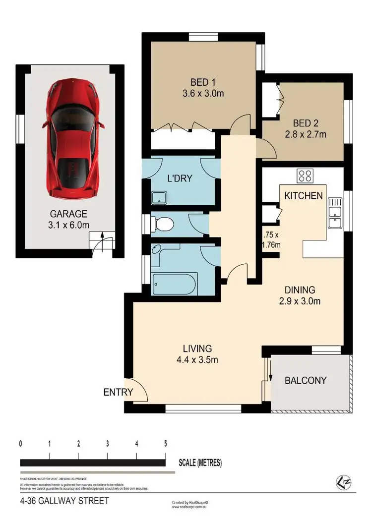 Floorplan of Homely apartment listing, 4/36 Galway Street, Greenslopes QLD 4120