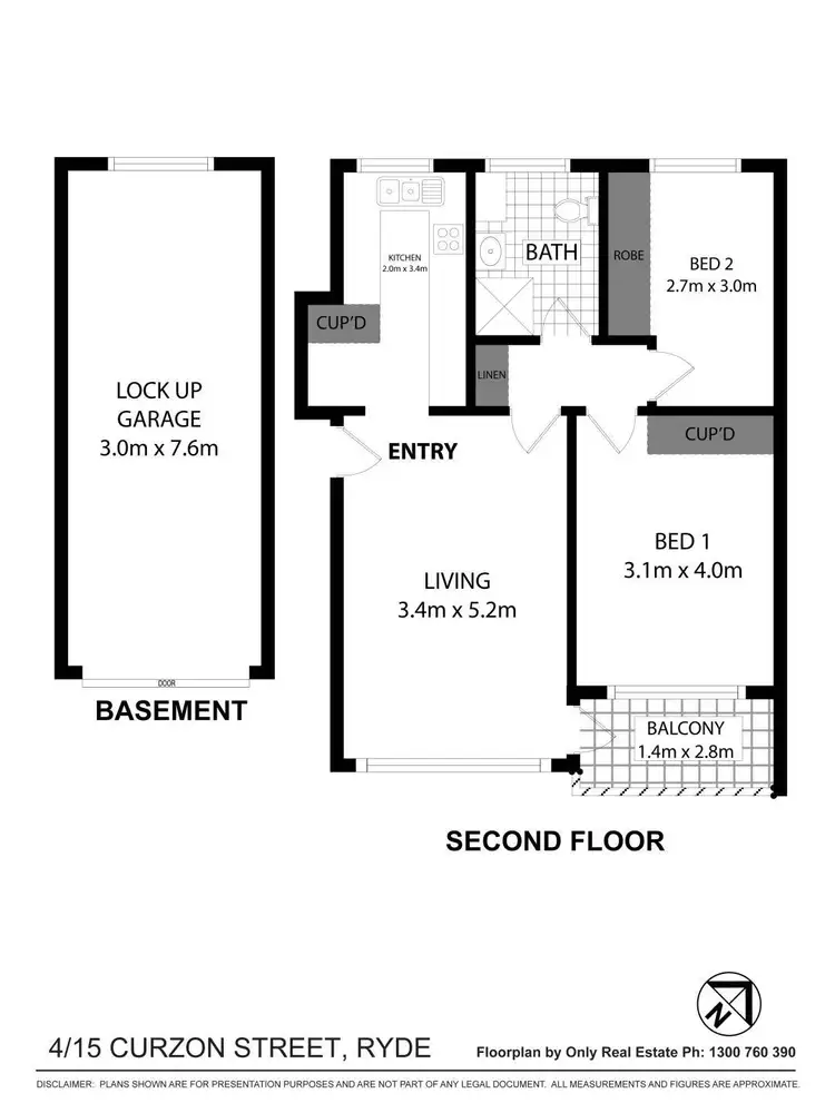 Floorplan of Homely apartment listing, 4/15 Curzon Street, Ryde NSW 2112