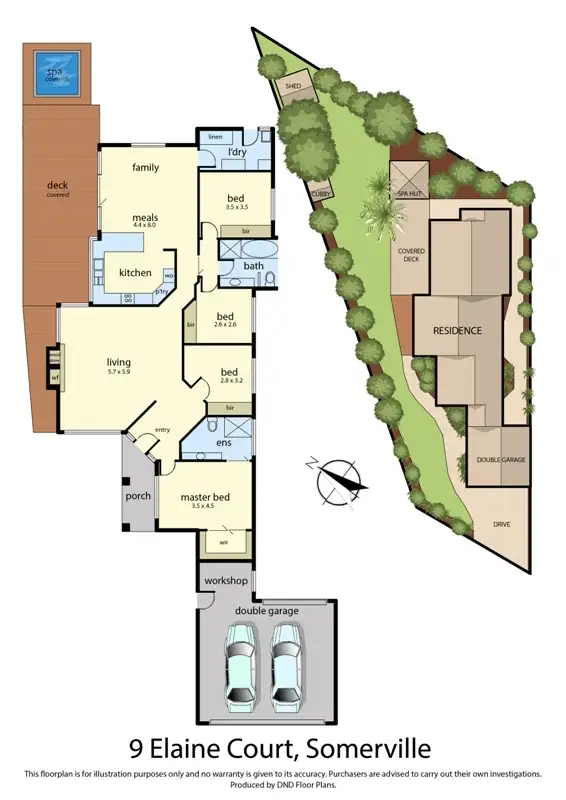 Floorplan of Homely house listing, 9 Elaine Court, Somerville VIC 3912
