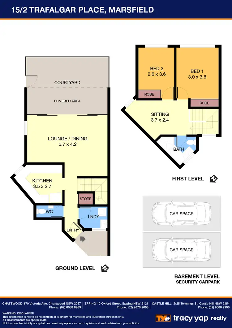Floorplan of Homely townhouse listing, 15/2 Trafalgar Place, Marsfield NSW 2122