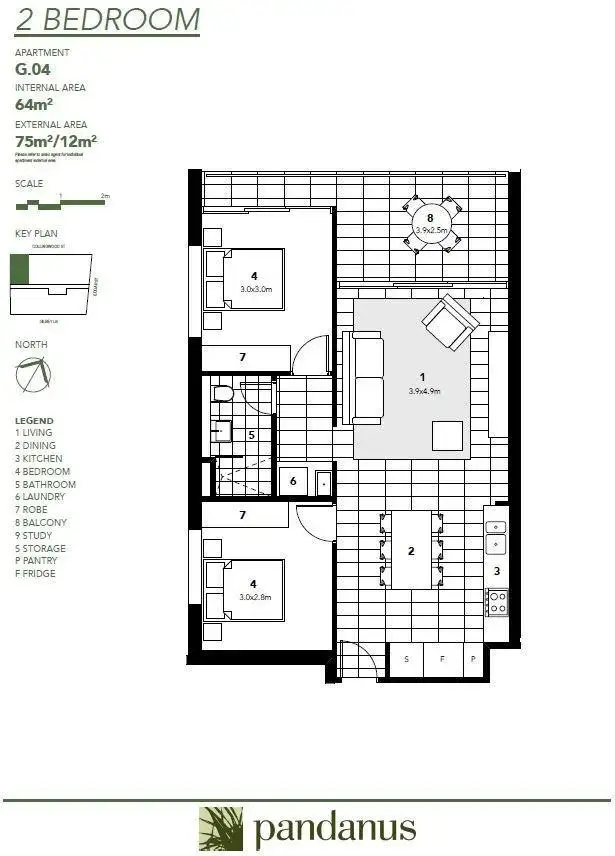 Floorplan of Homely apartment listing, G.04/7 Edgar Street, Coffs Harbour NSW 2450