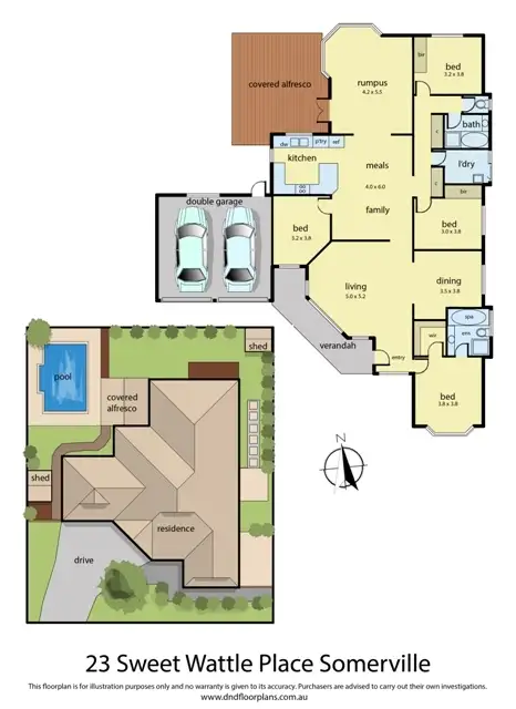 Floorplan of Homely house listing, 23 Sweet Wattle Place, Somerville VIC 3912