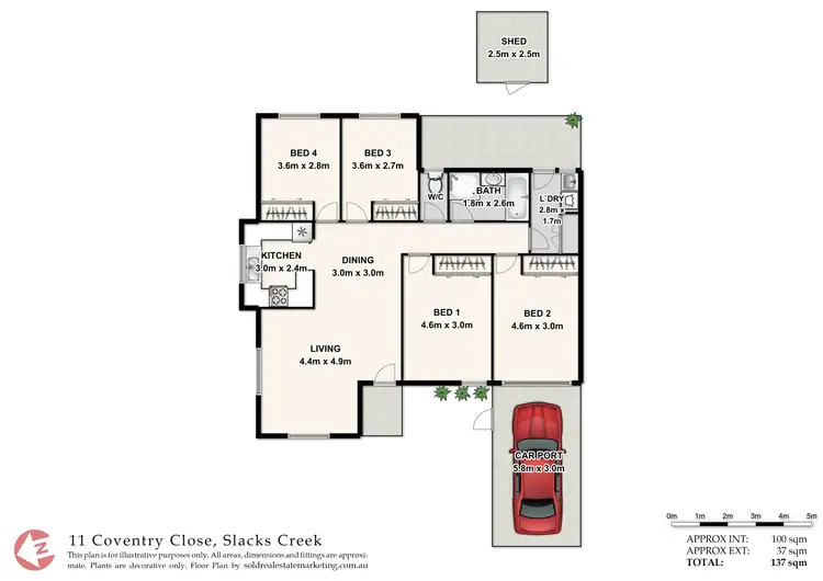 Floorplan of Homely house listing, 11 Coventry Court, Slacks Creek QLD 4127