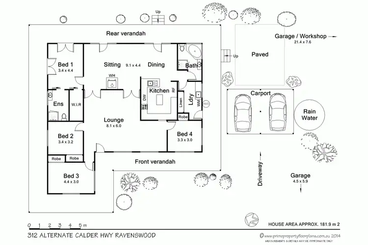 Floorplan of Homely house listing, 312 Calder Alternative Highway, Ravenswood VIC 3453