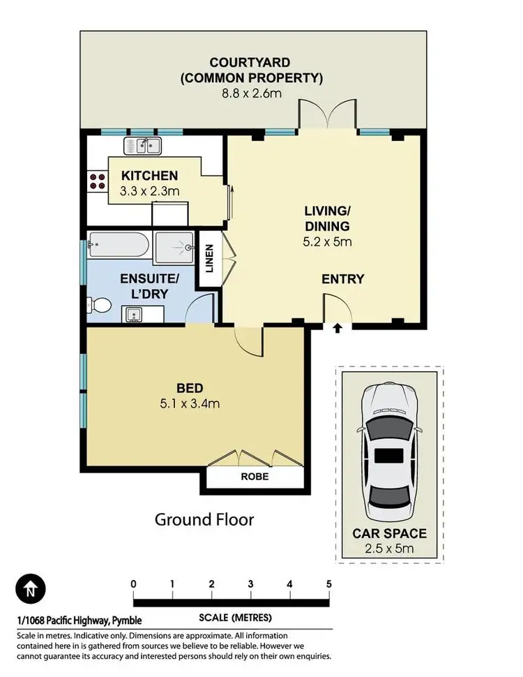 Floorplan of Homely unit listing, Unit 1/1068 Pacific Highway, Pymble NSW 2073