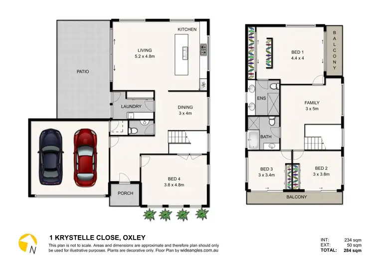 Floorplan of Homely house listing, 1 Krystelle Close, Oxley QLD 4075