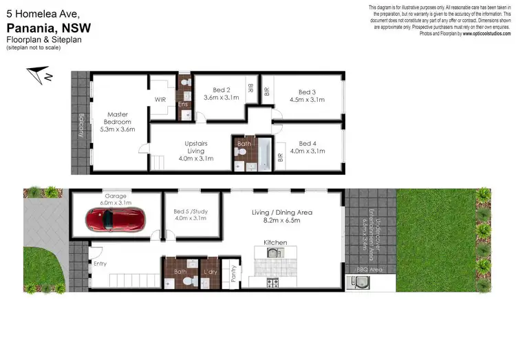 Floorplan of Homely semi-detached listing, 5 Homelea Avenue, Panania NSW 2213