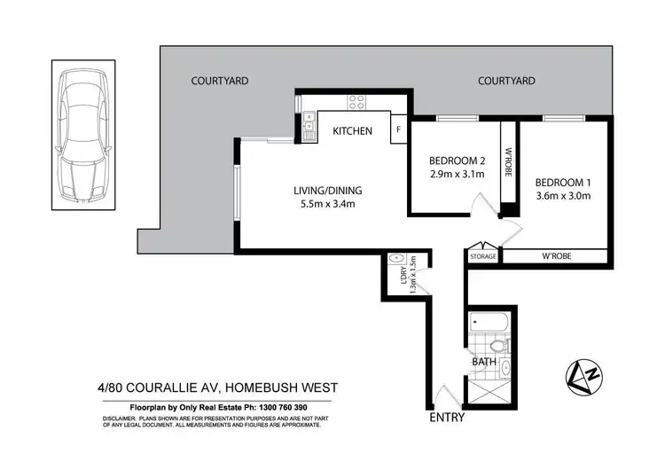 Floorplan of Homely apartment listing, 4/80 Courallie Avenue, Homebush West NSW 2140